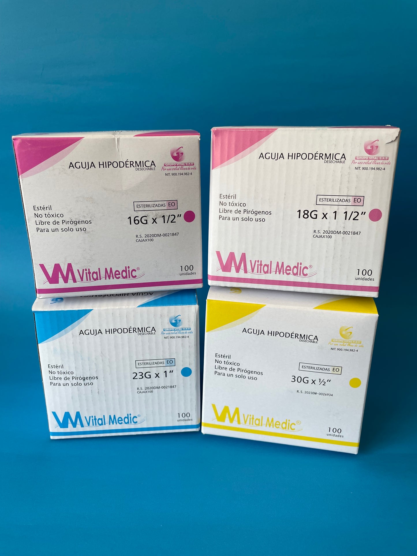 Aguja hipodérmica Caja x100 Unds