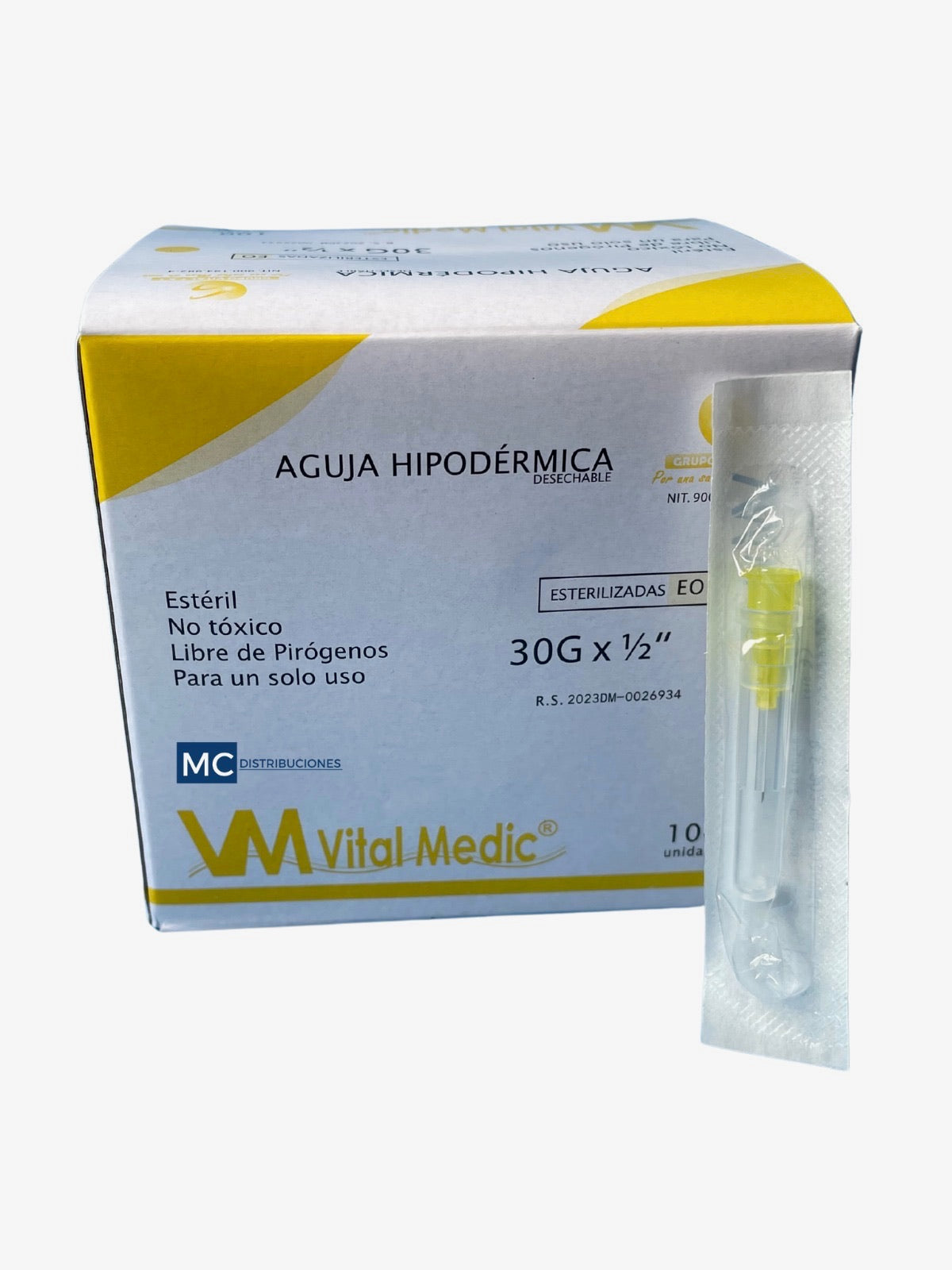 Aguja hipodérmica Caja x100 Unds