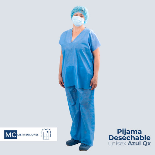 Pijama desechable pantalón y camisa x 05 unds unisex