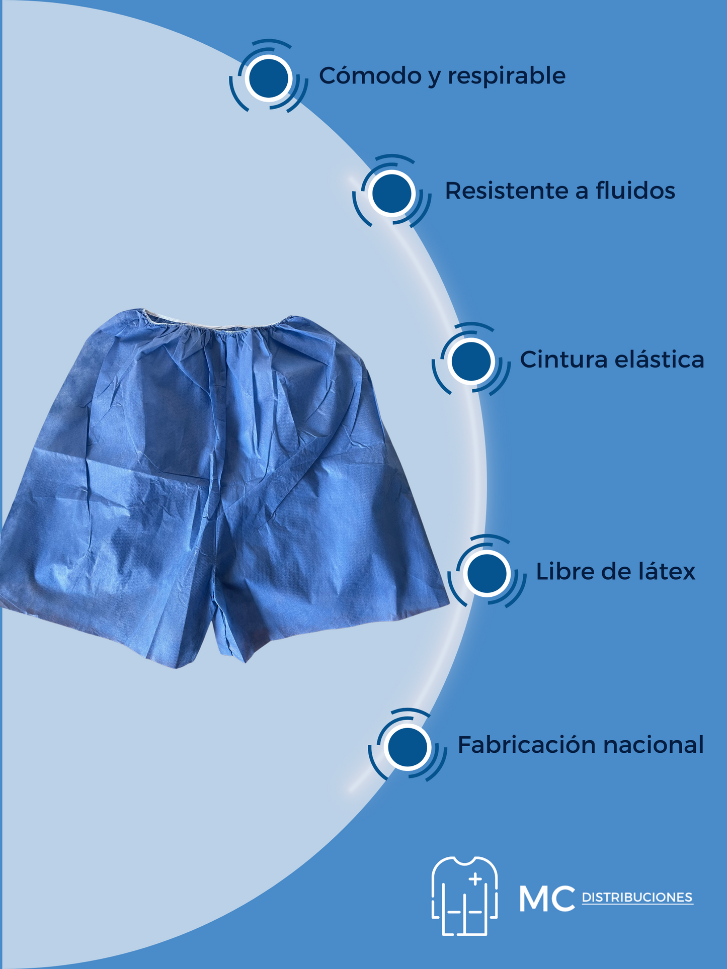 Pantaloneta Desechable Para Caballero Spa