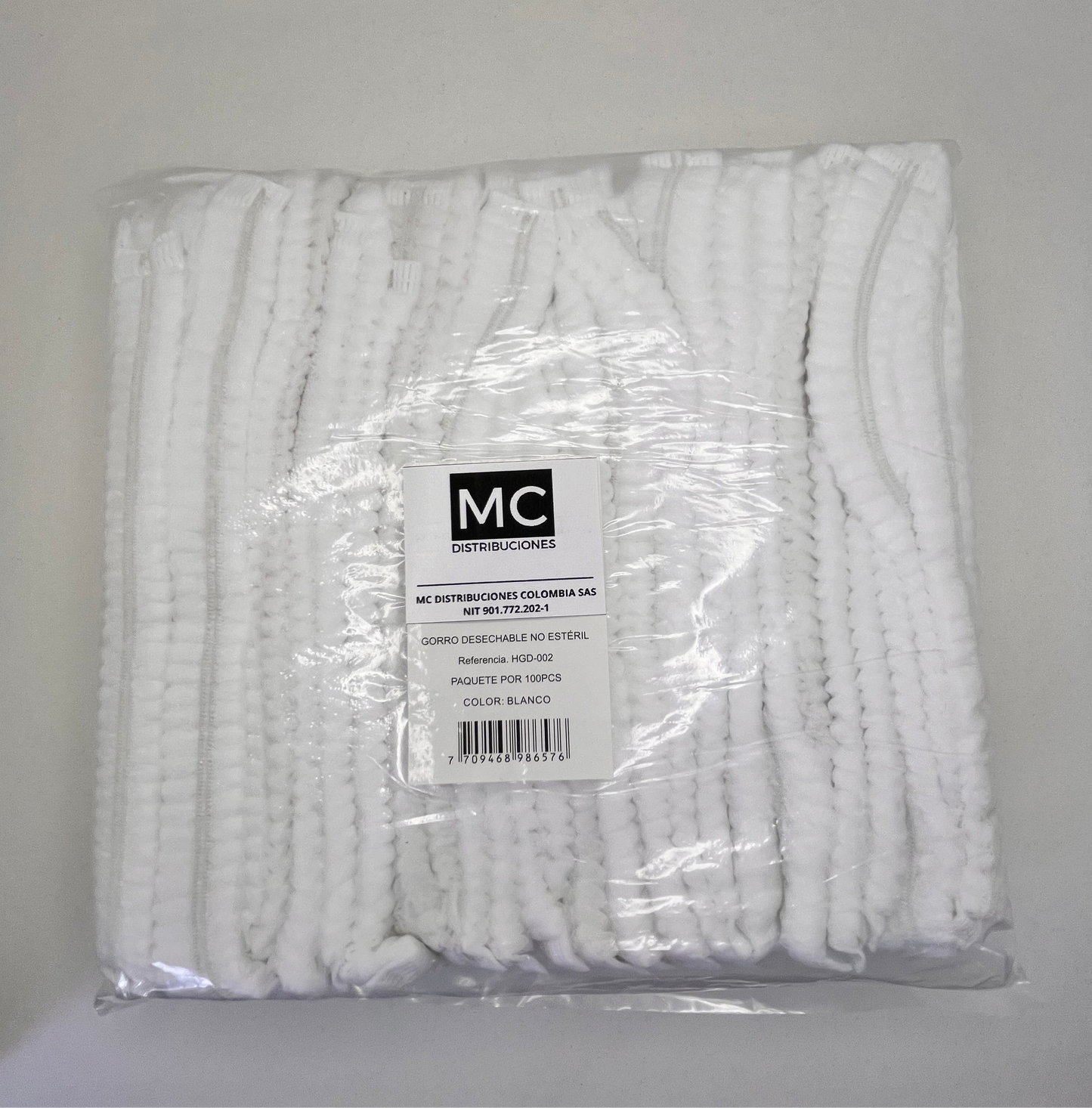 Gorro Oruga / Cofias Desechable x100 Unds
