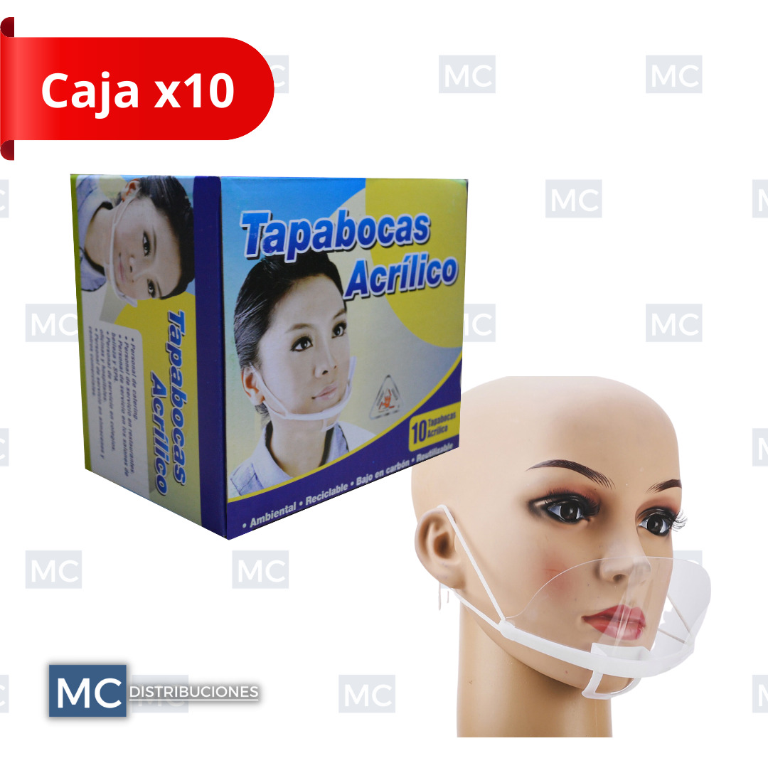 Tapabocas Acrílico X10 Unds