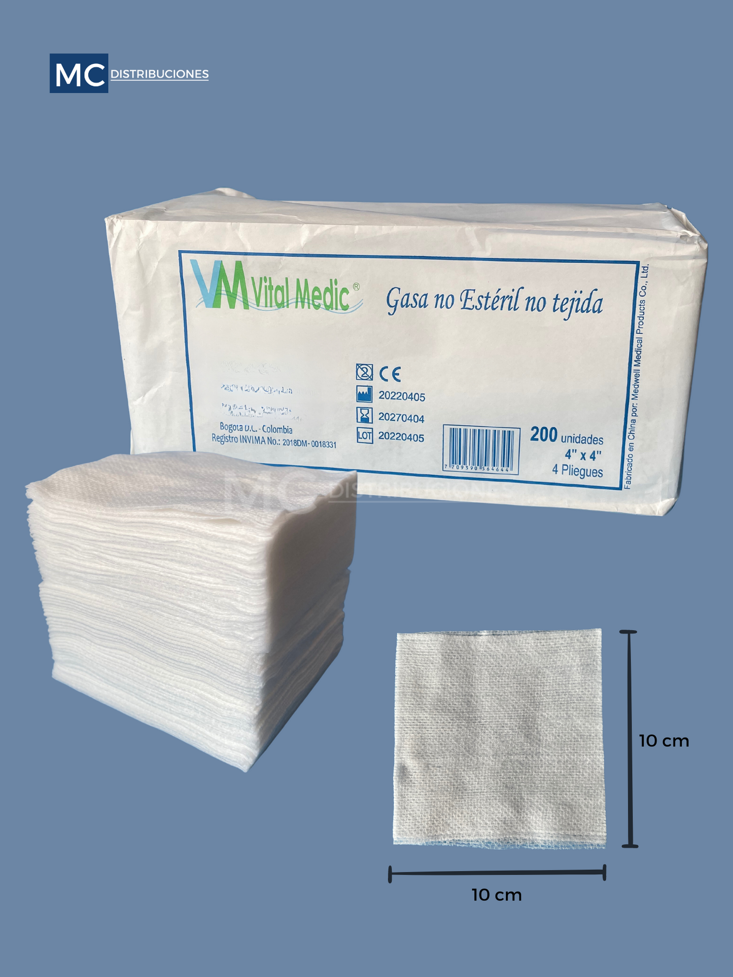Gasa x200 No Tejida no estéril