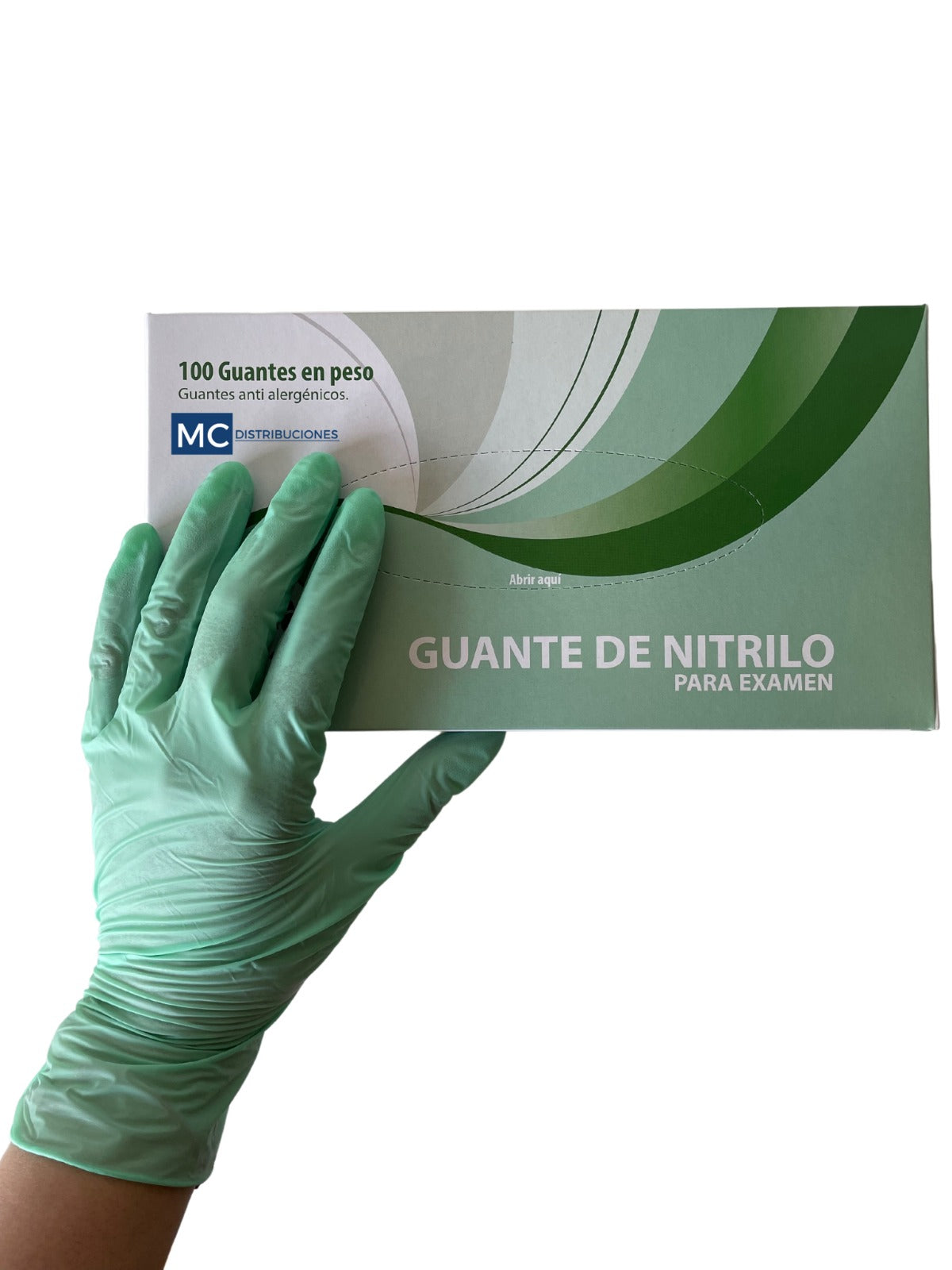 Guantes de Nitrilo Verde Manzana