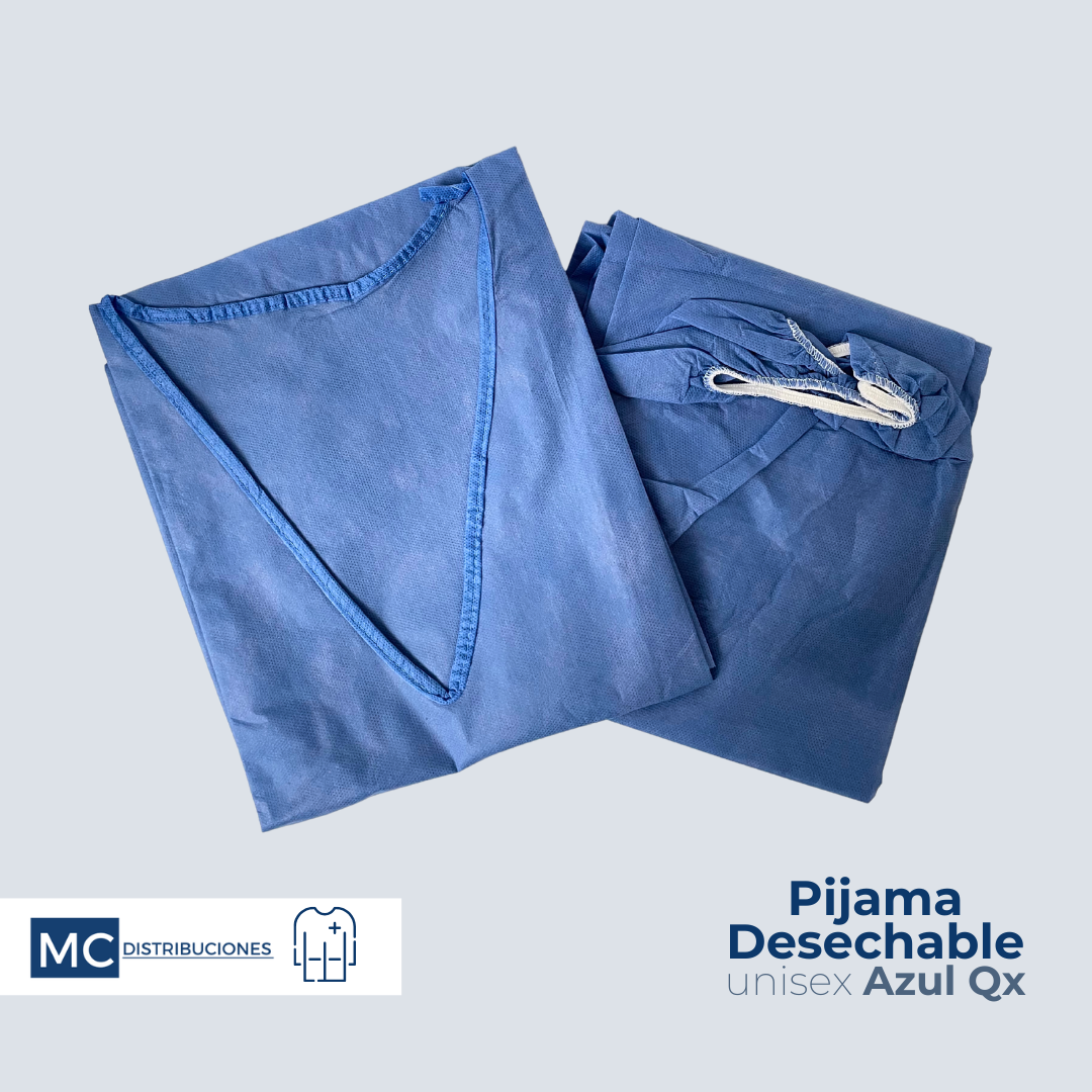 Pijama desechable pantalón y camisa x 05 unds unisex