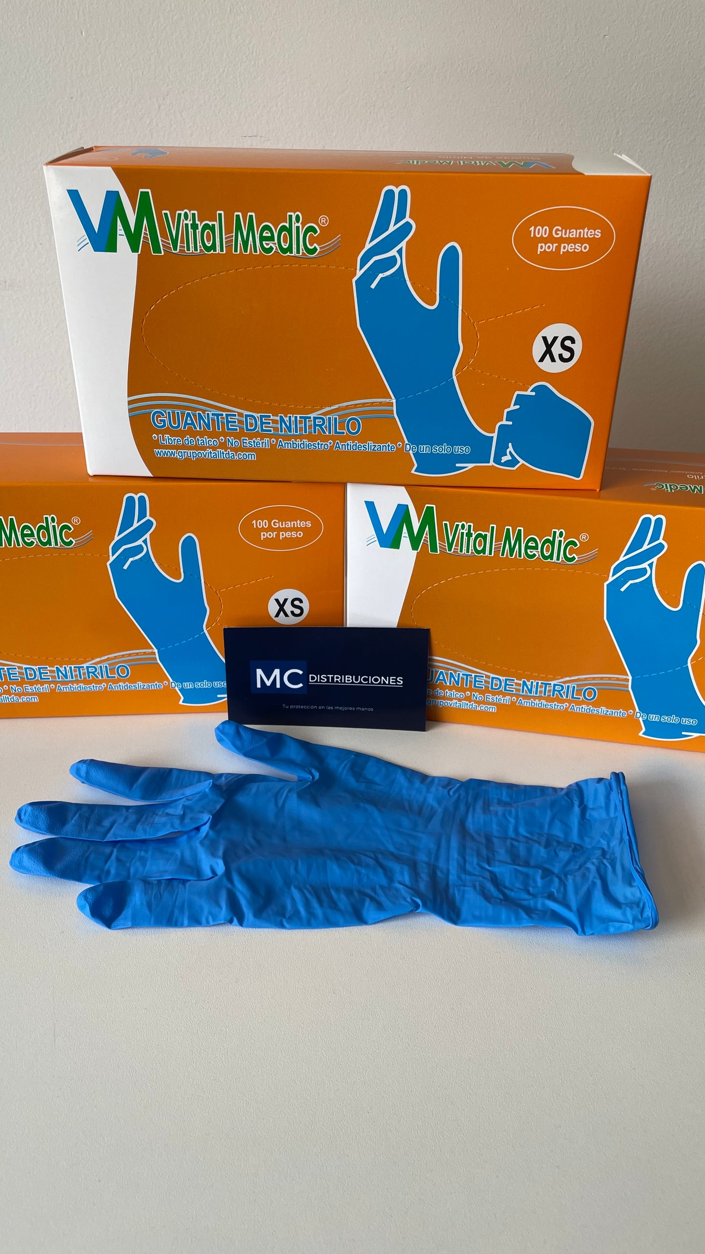 Guantes De Nitrilo Azul x100 Unds
