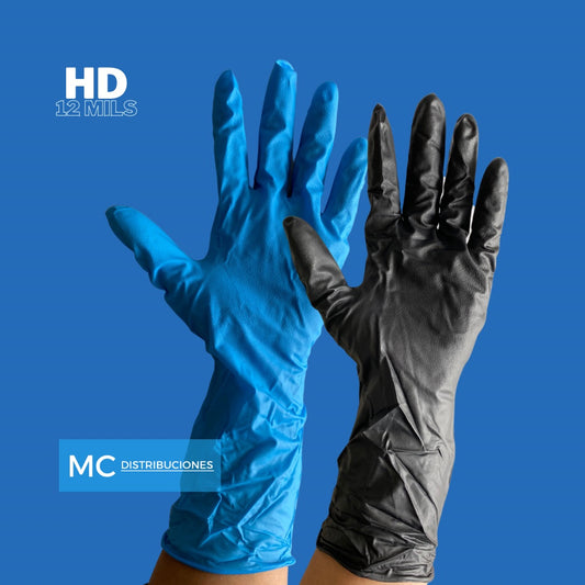 Guantes de Nitrilo HD Heavy Duty Trabajo Pesado Calibre 12