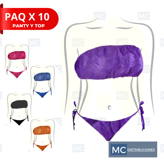 Top y Panty Desechable x10 Unds