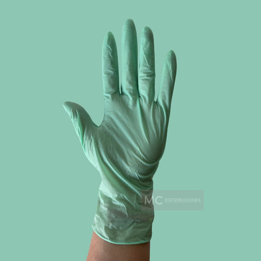 Guantes de Nitrilo Verde Manzana