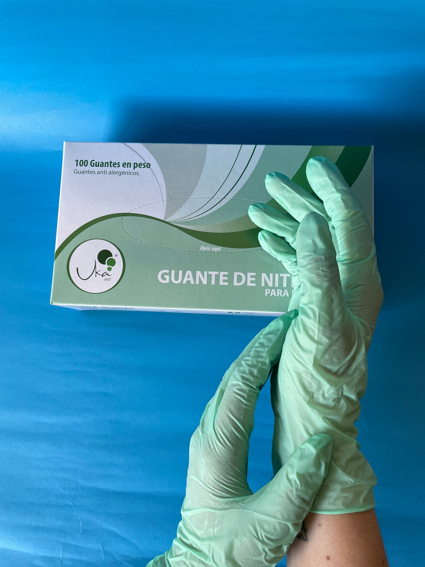 Guantes de Nitrilo Verde Manzana