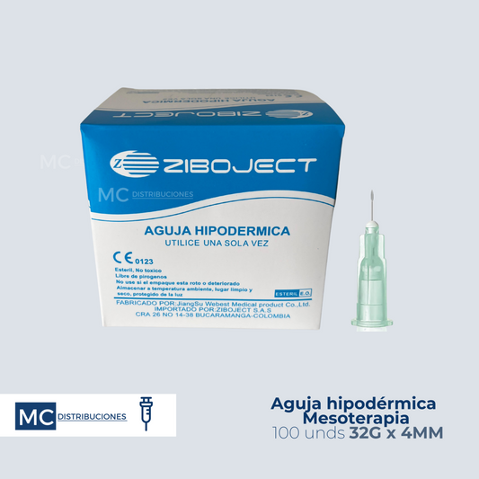 Aguja Mesoterapia 32G x4mm