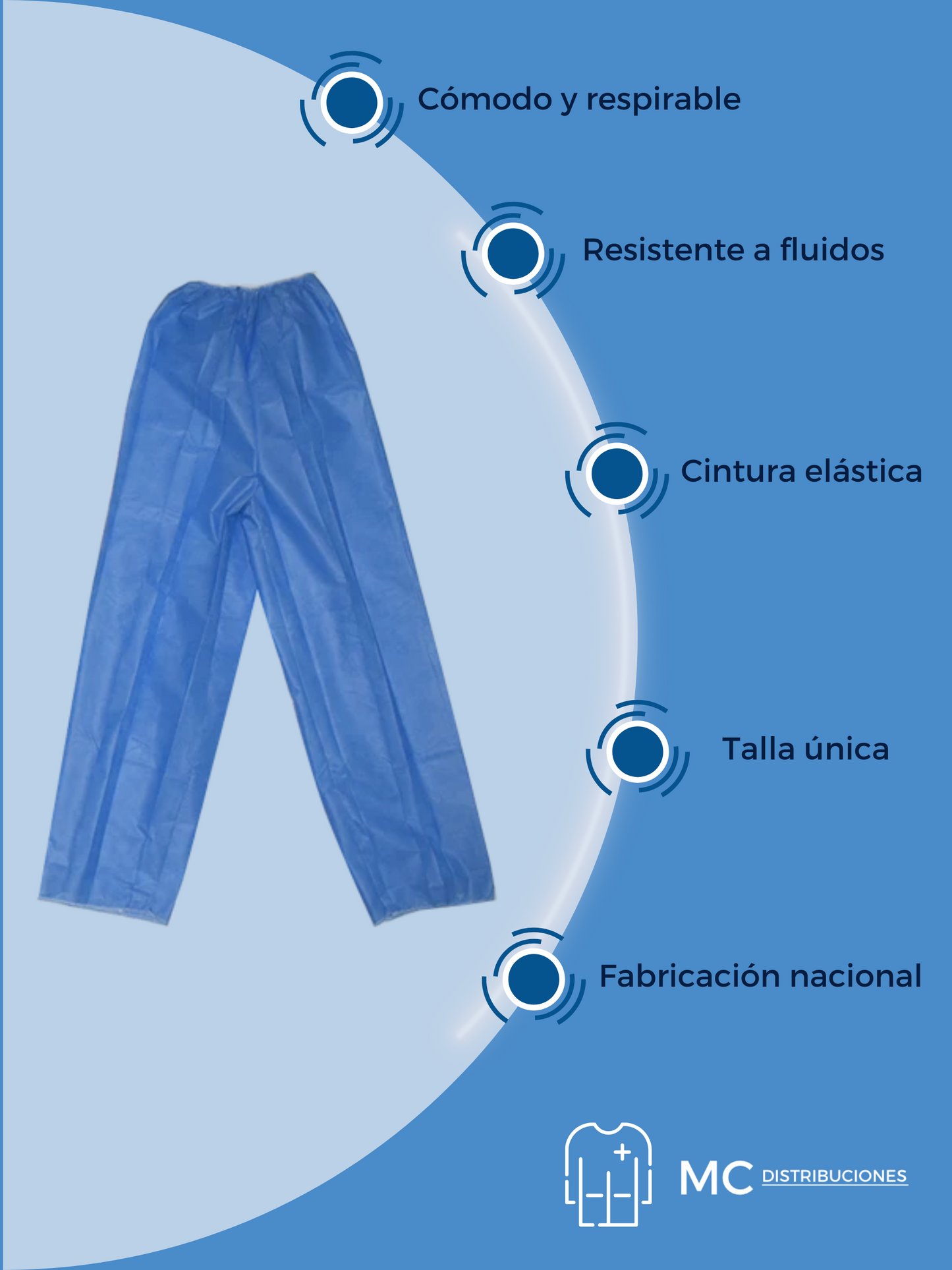 Pantalón Quirúrgico Desechable x10 Unds