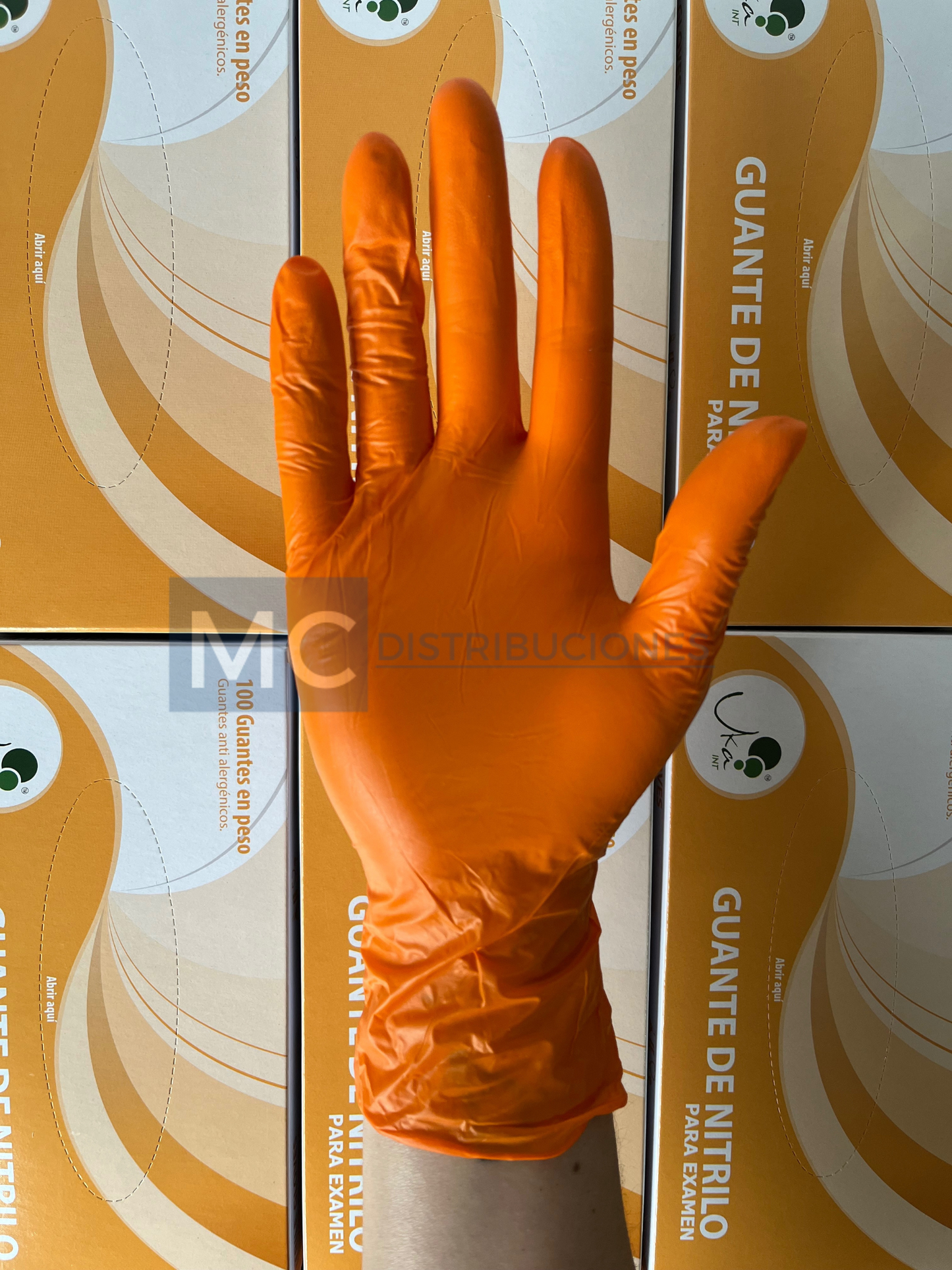 Guantes de Nitrilo Naranja