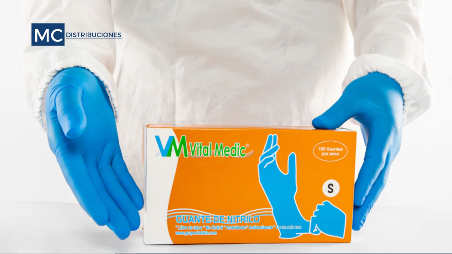 Guantes De Nitrilo Azul x100 Unds