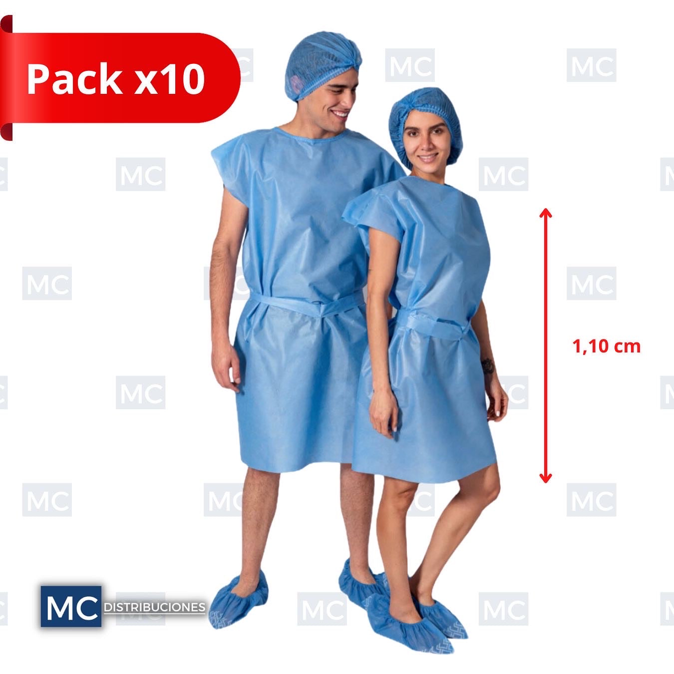 Bata Paciente Desechable x10 Unds