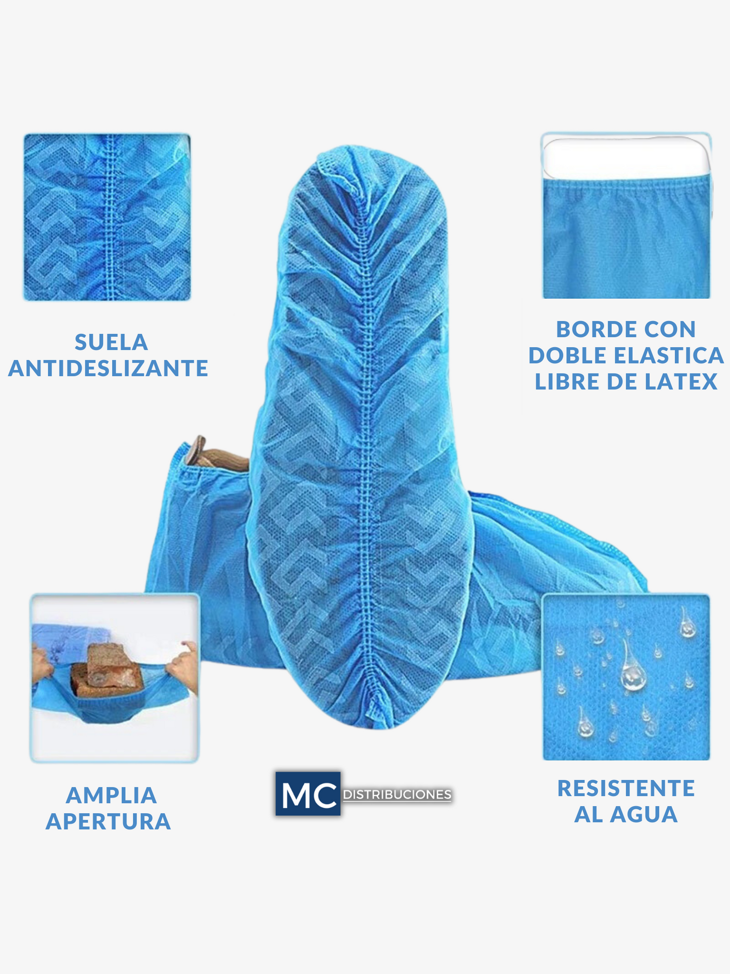 Polainas Antideslizantes Desechables x50 Pares