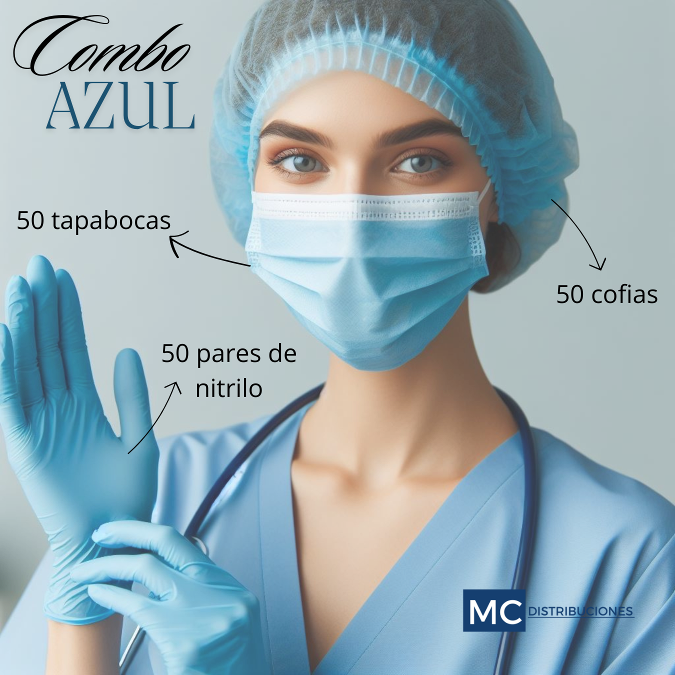 Combo Guante Gorro Tapabocas