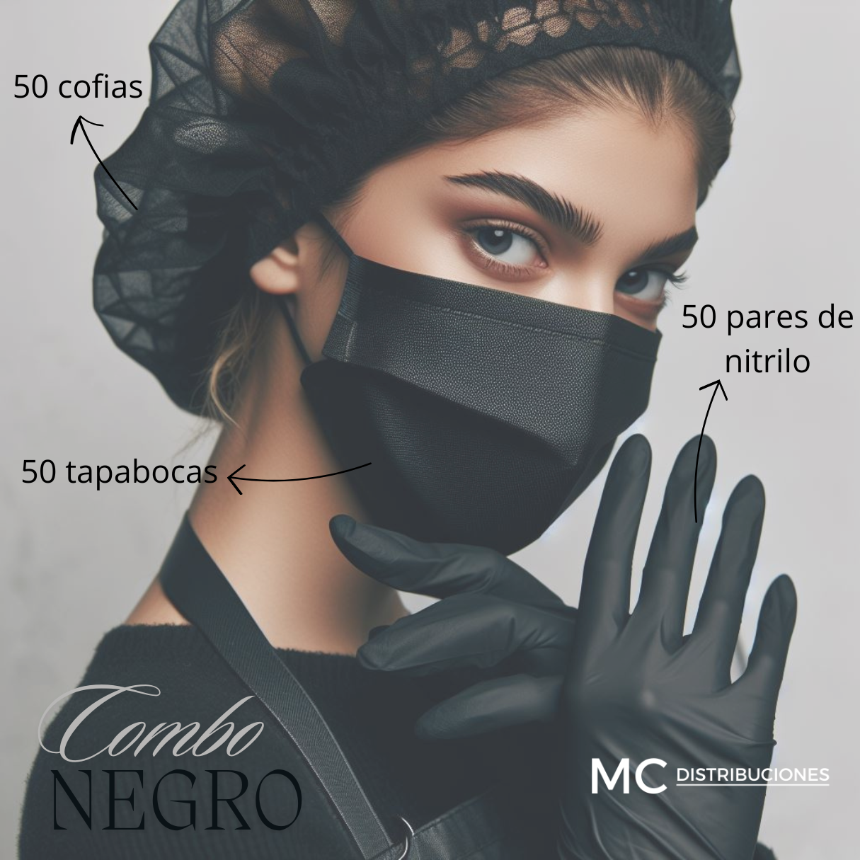 Combo Guante Gorro Tapabocas
