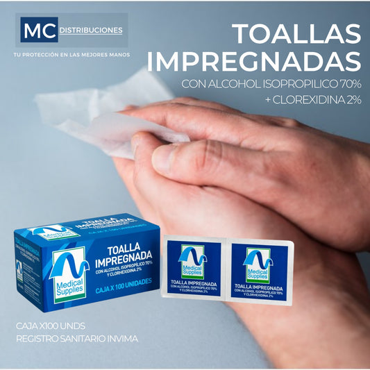 Toalla Impregnada con Alcohol
