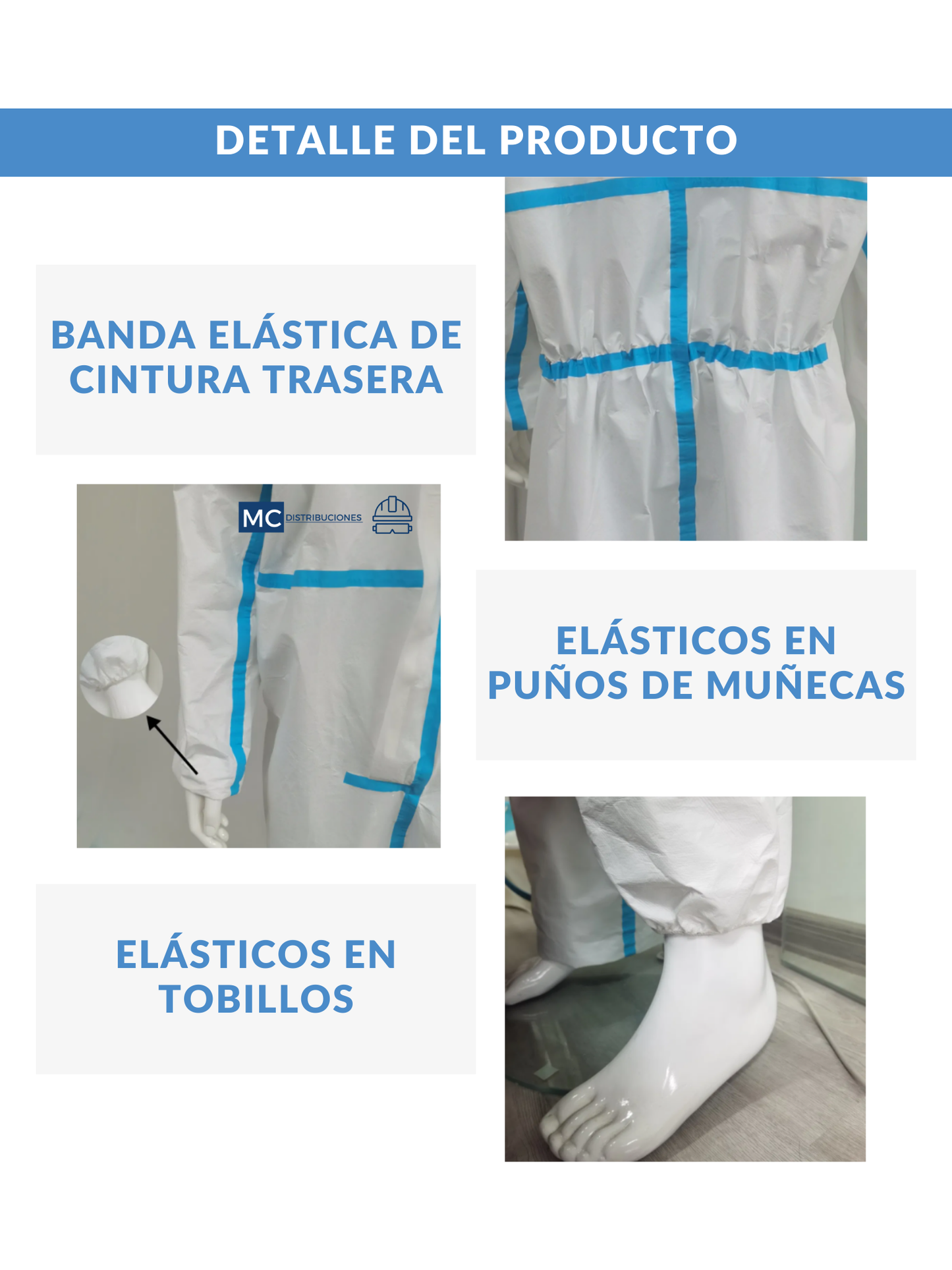 Traje Tyvek Antifluidos Desechable