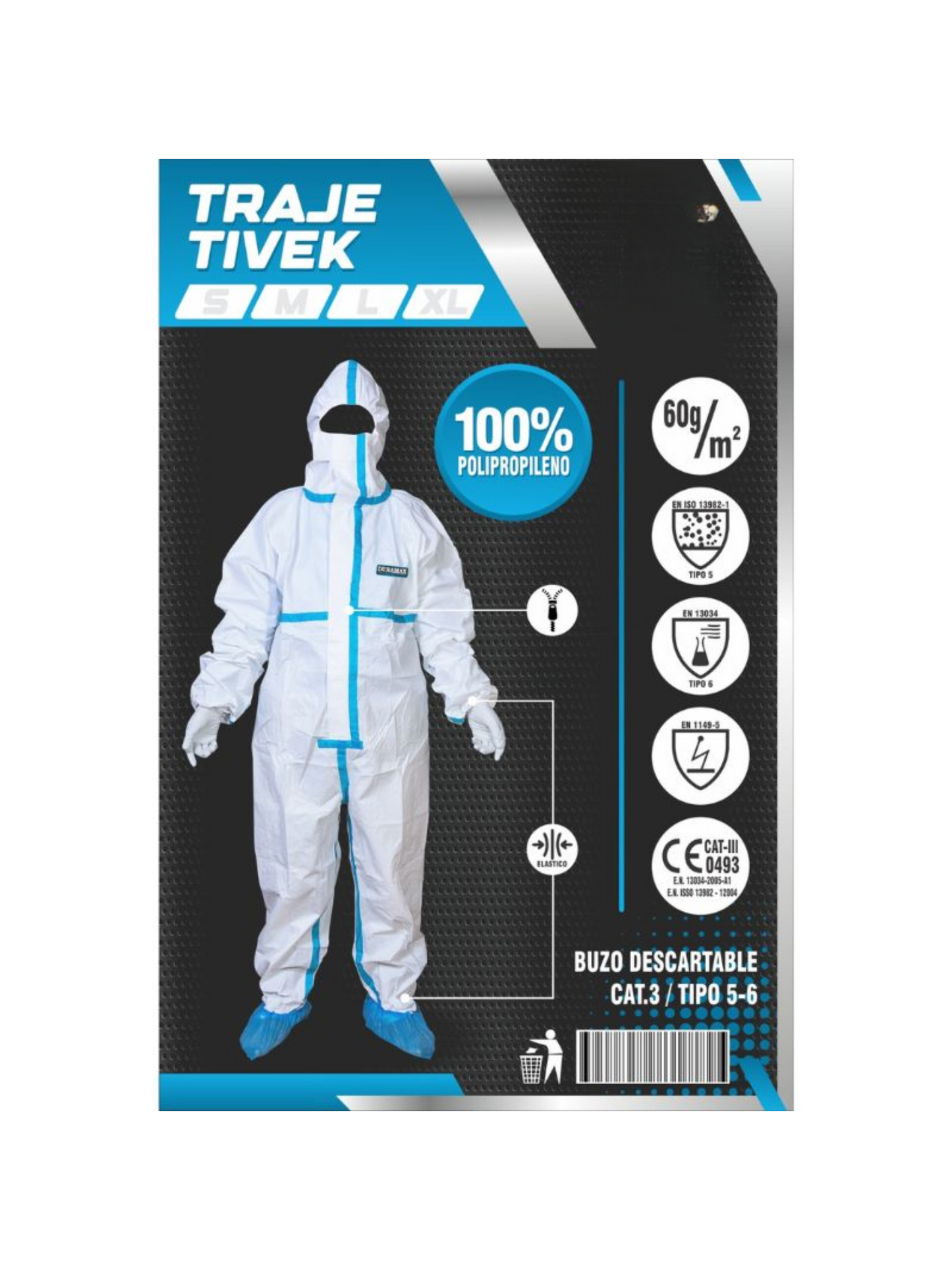 Traje Tyvek Antifluidos Desechable