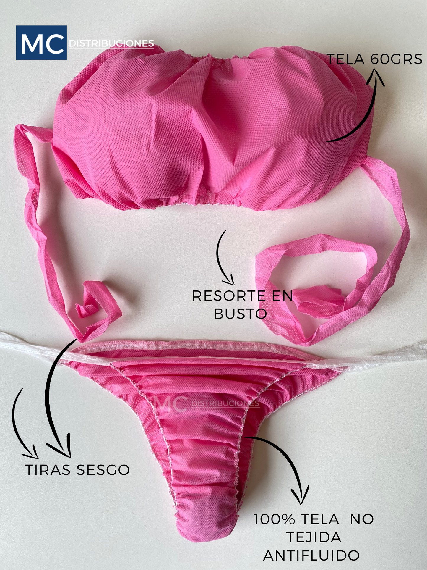 Top y Panty Desechable x10 Unds