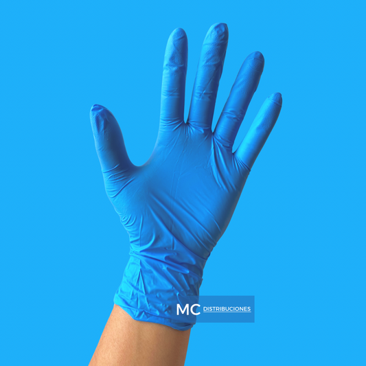 Guantes De Nitrilo Azul x100 Unds
