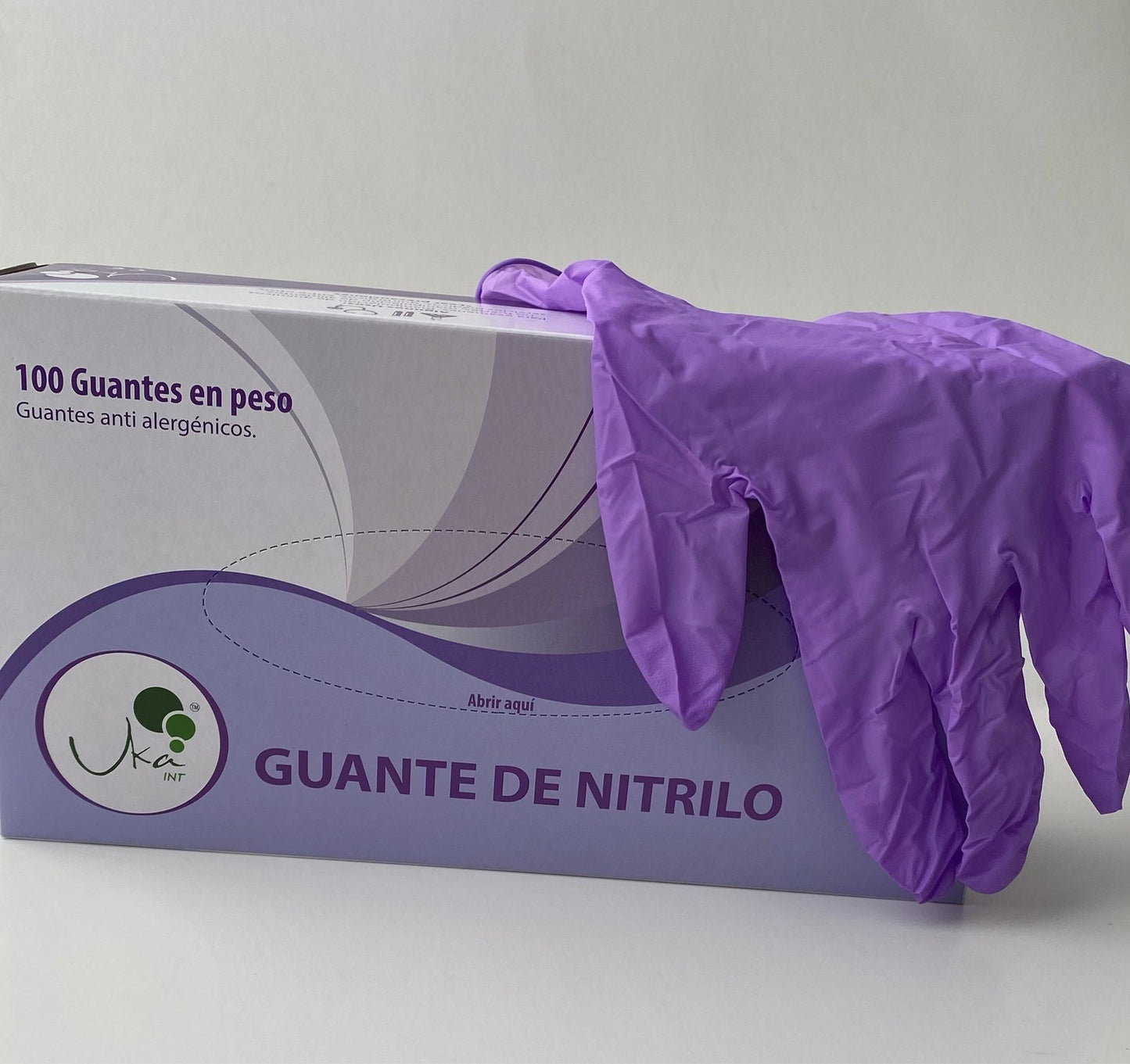 Guantes De Nitrilo Lila Caja x100 Unds