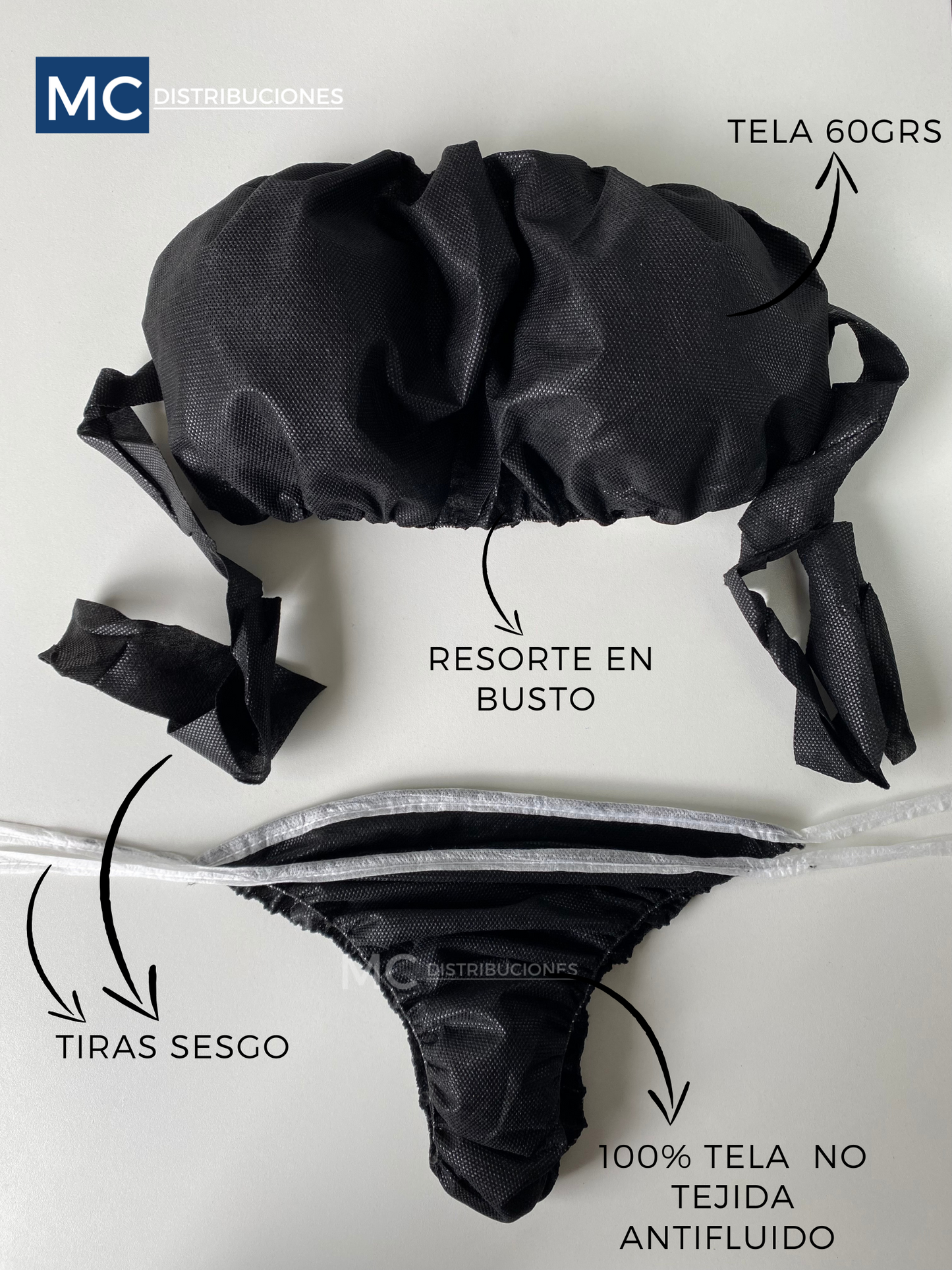 Top y Panty Desechable x10 Unds