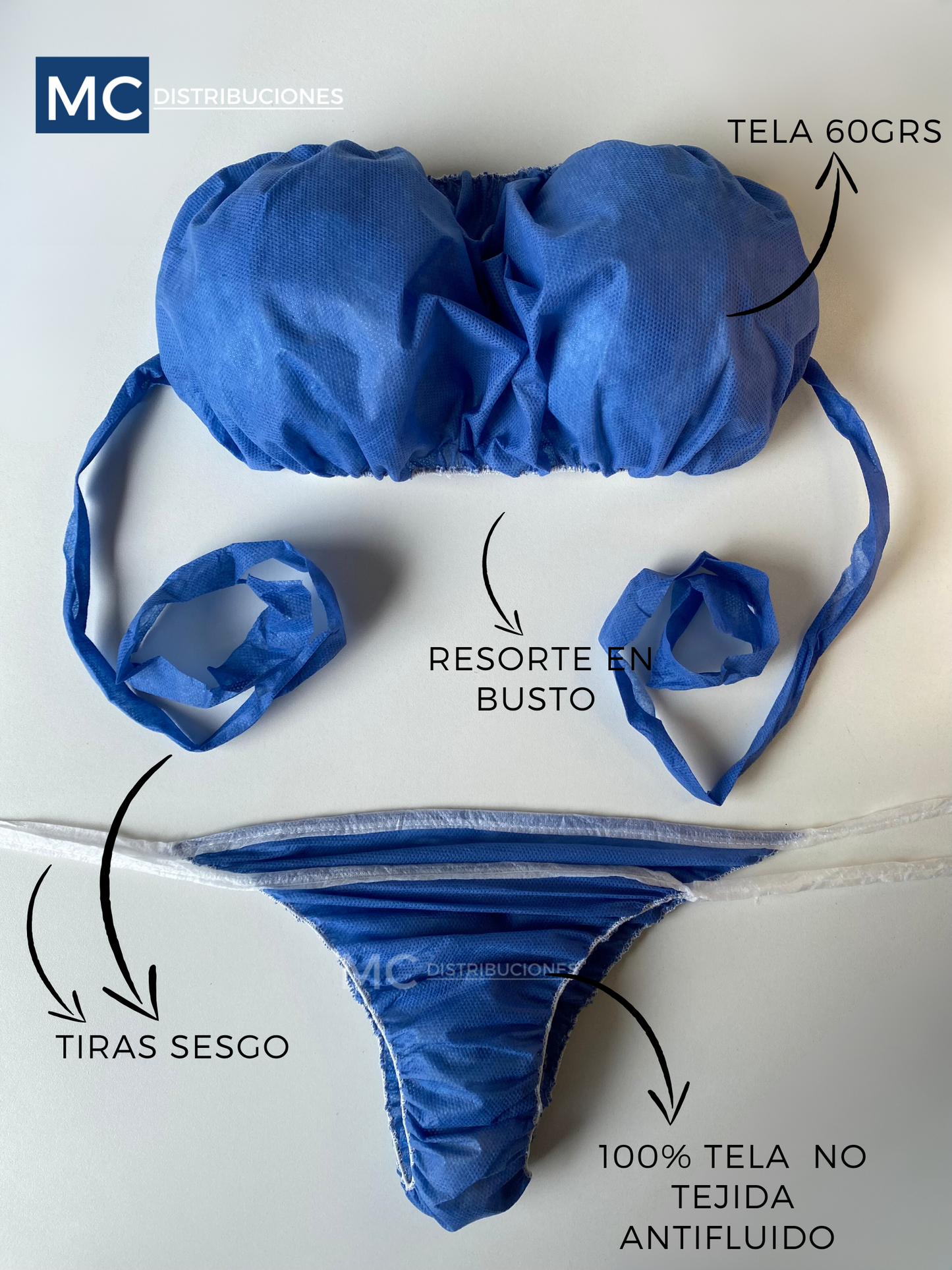 Top y Panty Desechable x10 Unds