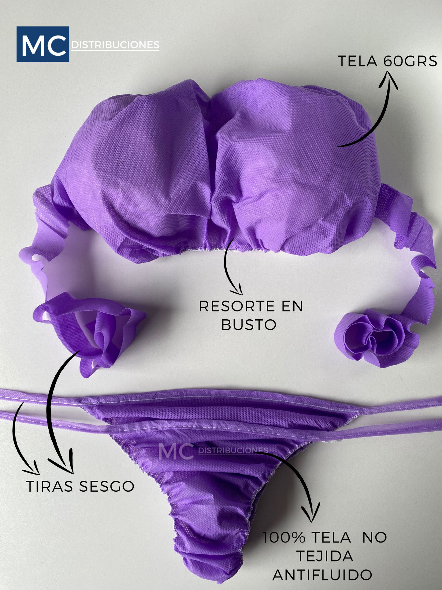 Top y Panty Desechable x10 Unds