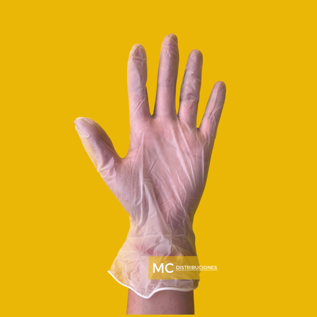 Guantes De Vinilo Caja x100 Unds