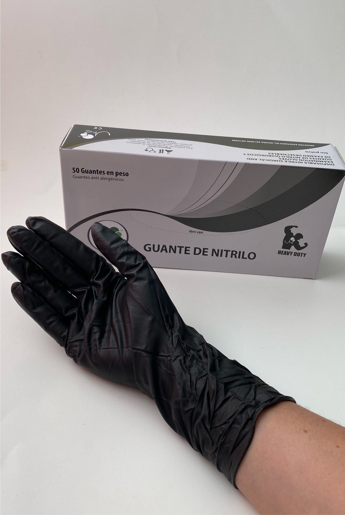 Guantes de Nitrilo HD Heavy Duty Trabajo Pesado Calibre 12