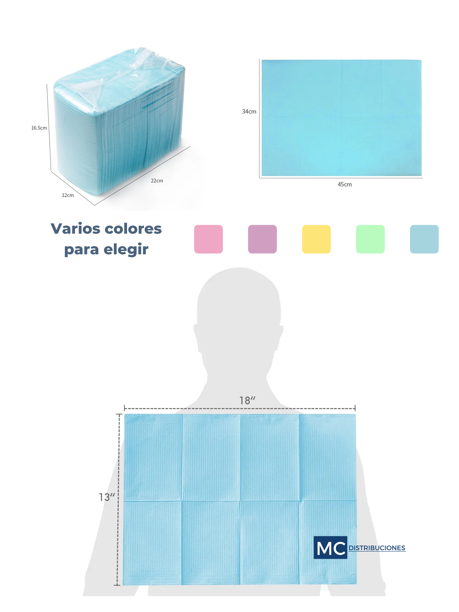 Campos Quirúrgicos / baberos x125 Unds