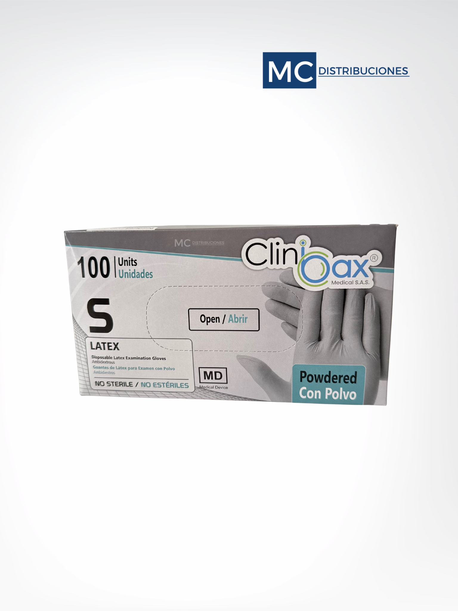Guantes De Látex Con Polvo Caja x100 Unds
