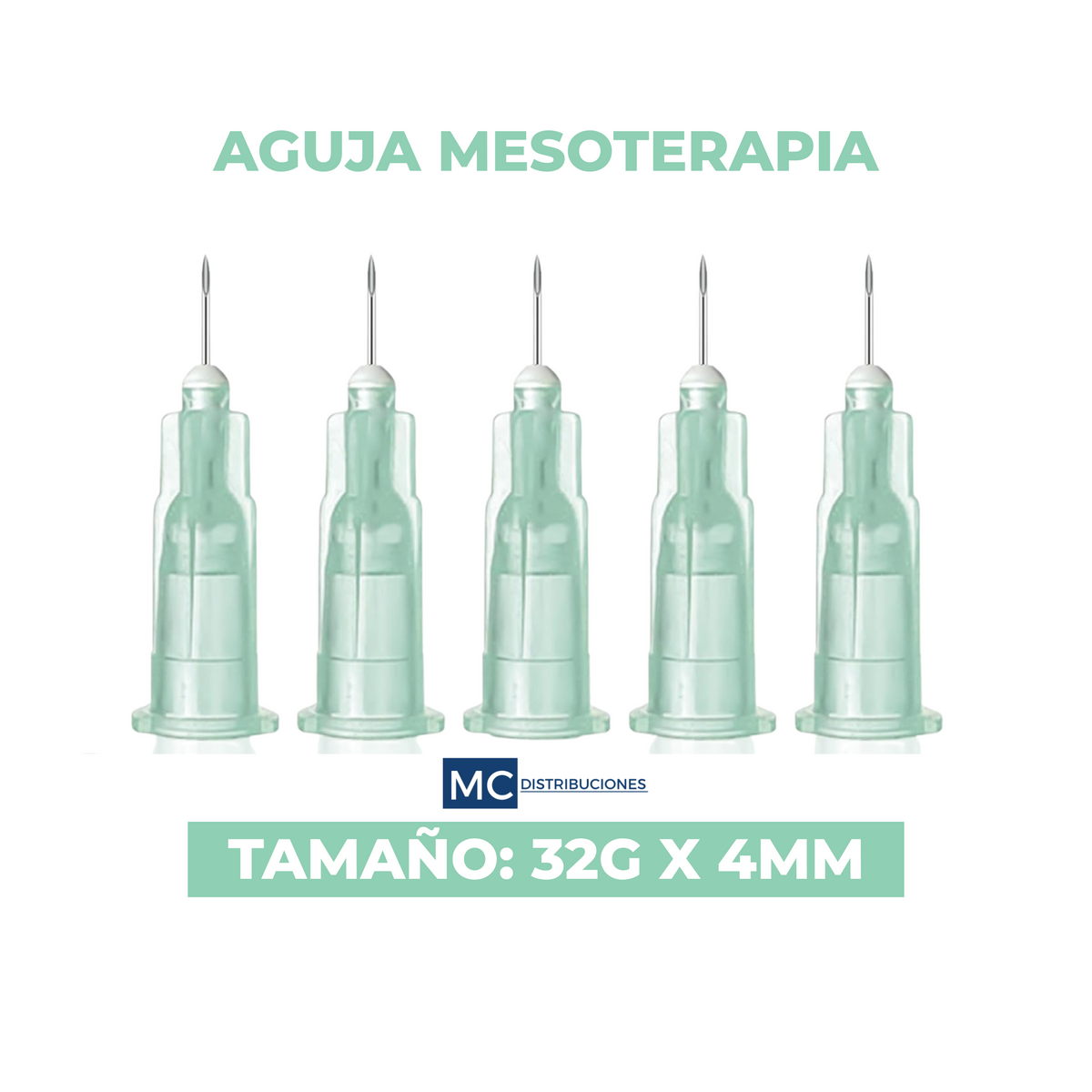 Aguja Mesoterapia 32G x4mm