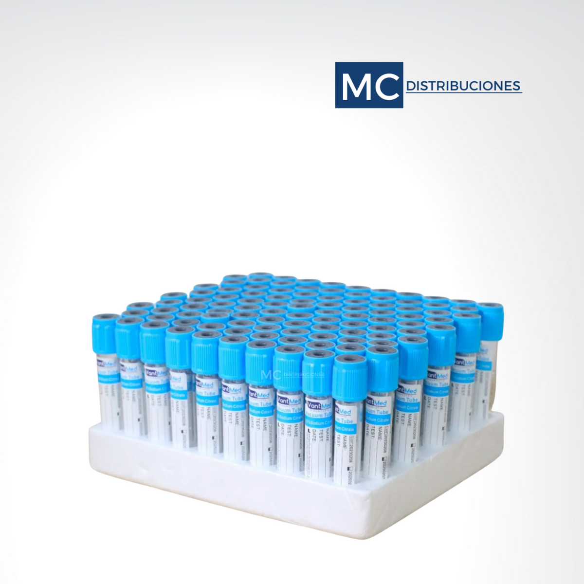 Tubo Vacutainer Tapa Azul 4,5ml x100