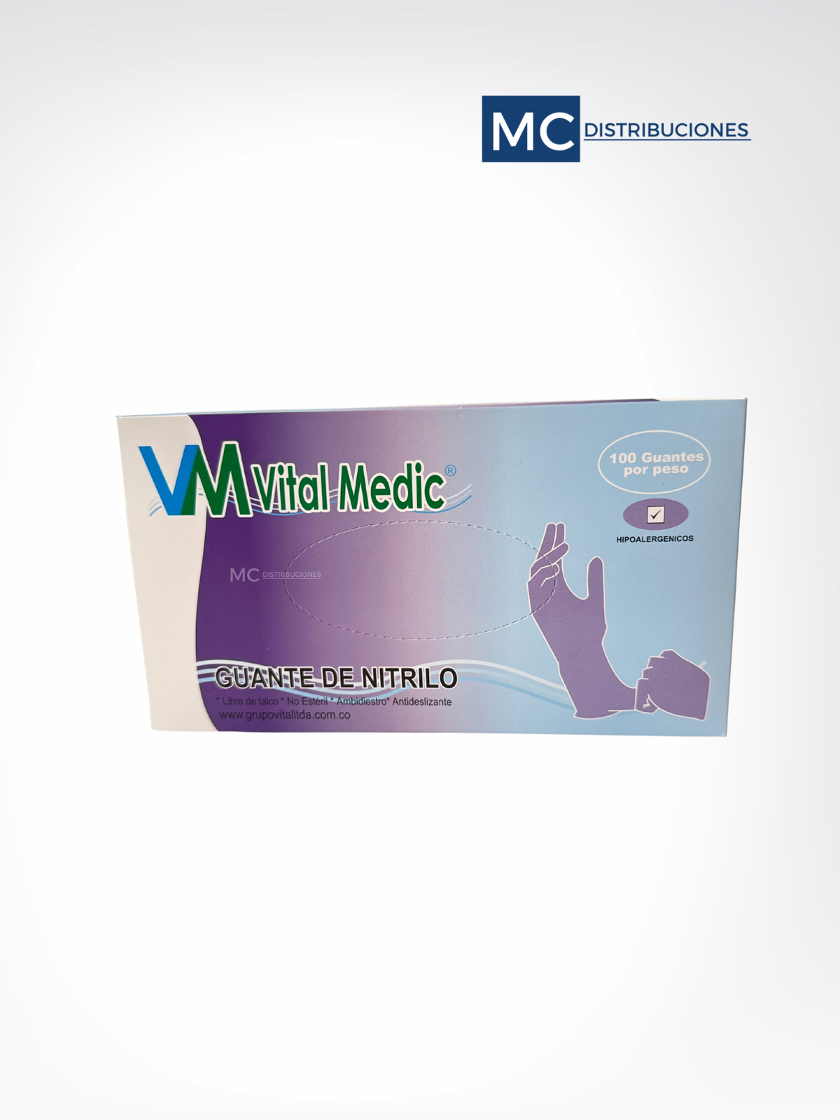 Guantes de Nitrilo Vital Medic Colores