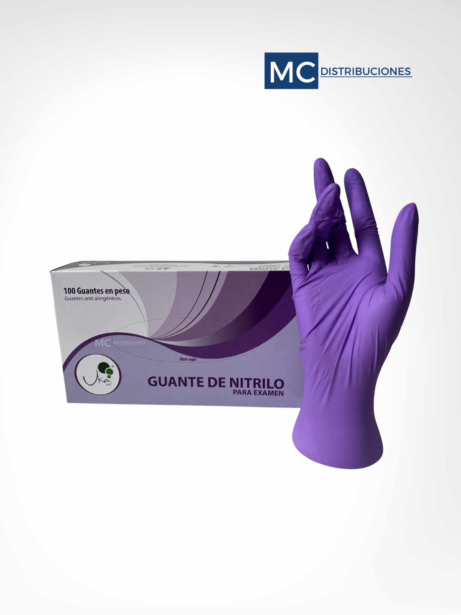 Guantes De Nitrilo Lila Caja x100 Unds