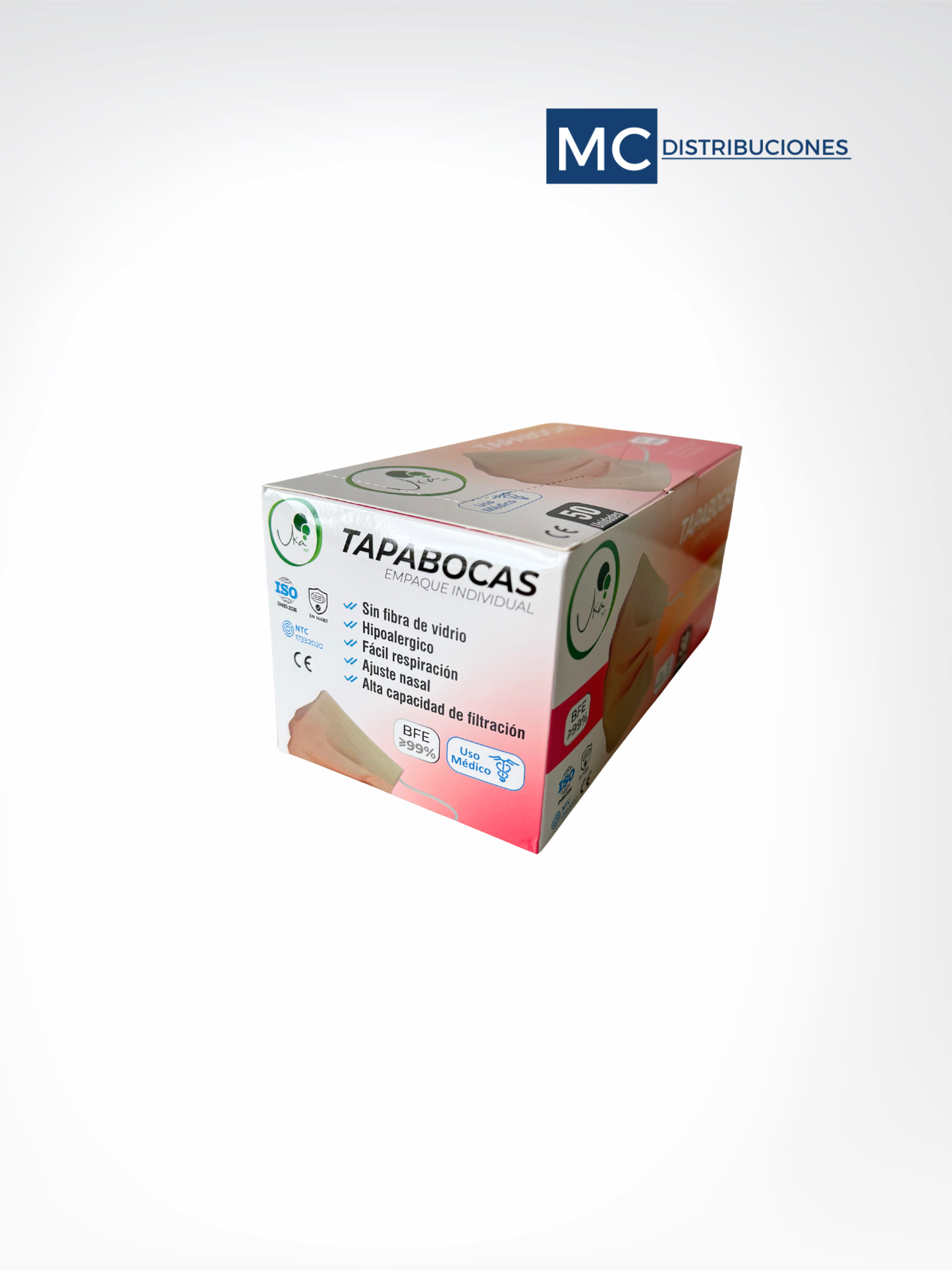 Tapabocas Salmón Degrade
