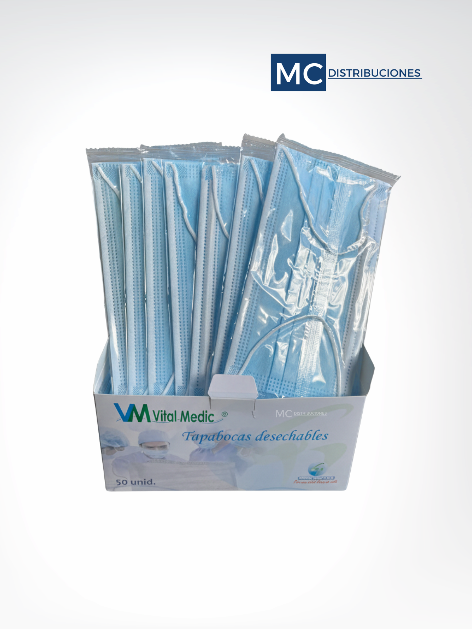 Tapabocas Mascarilla Termosellado Caja x 50 unidades