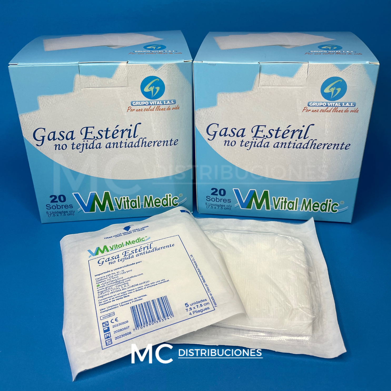 Gasa Estéril 7.5cm x 7.5cm