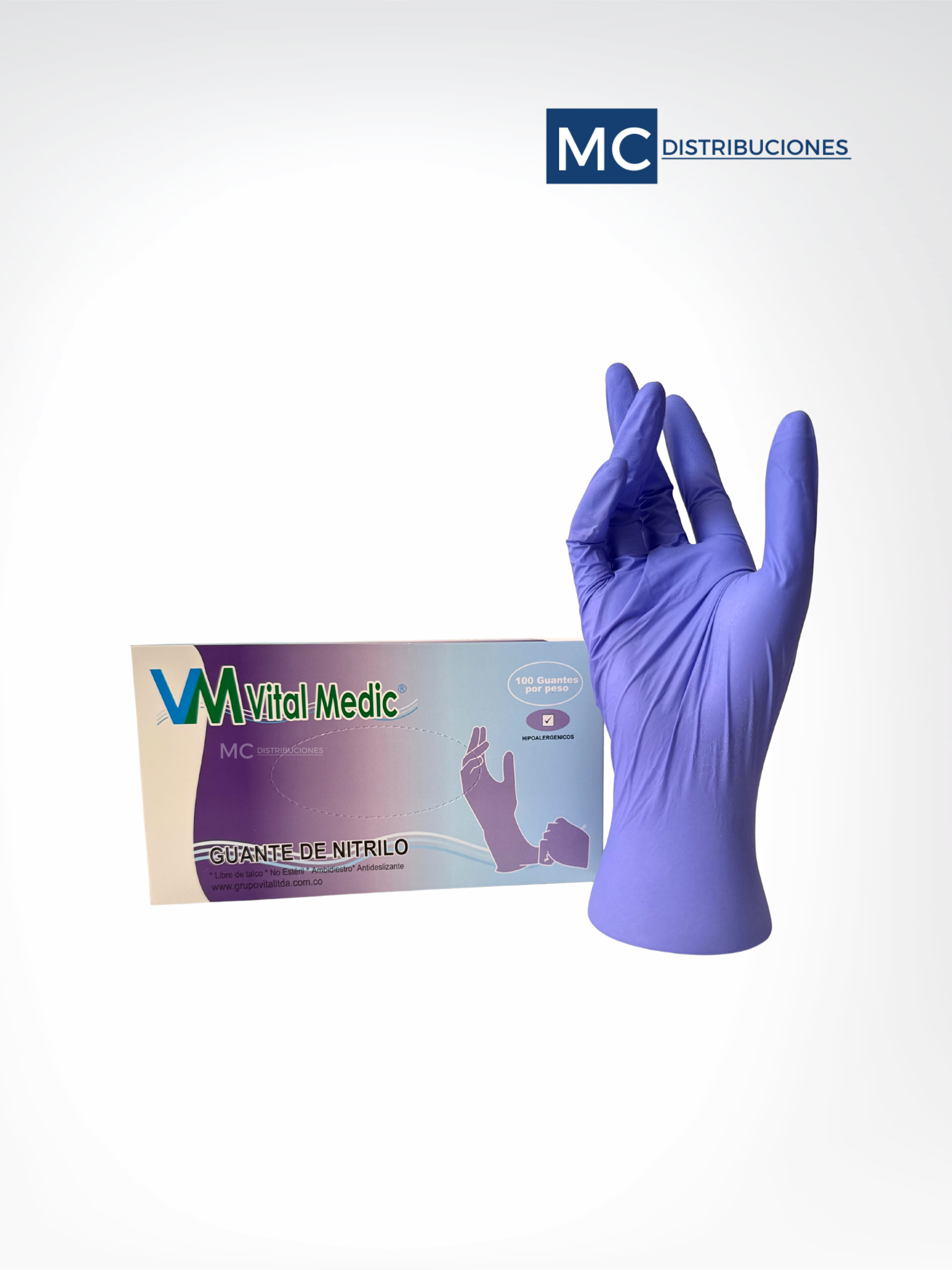 Guantes de Nitrilo Vital Medic Colores
