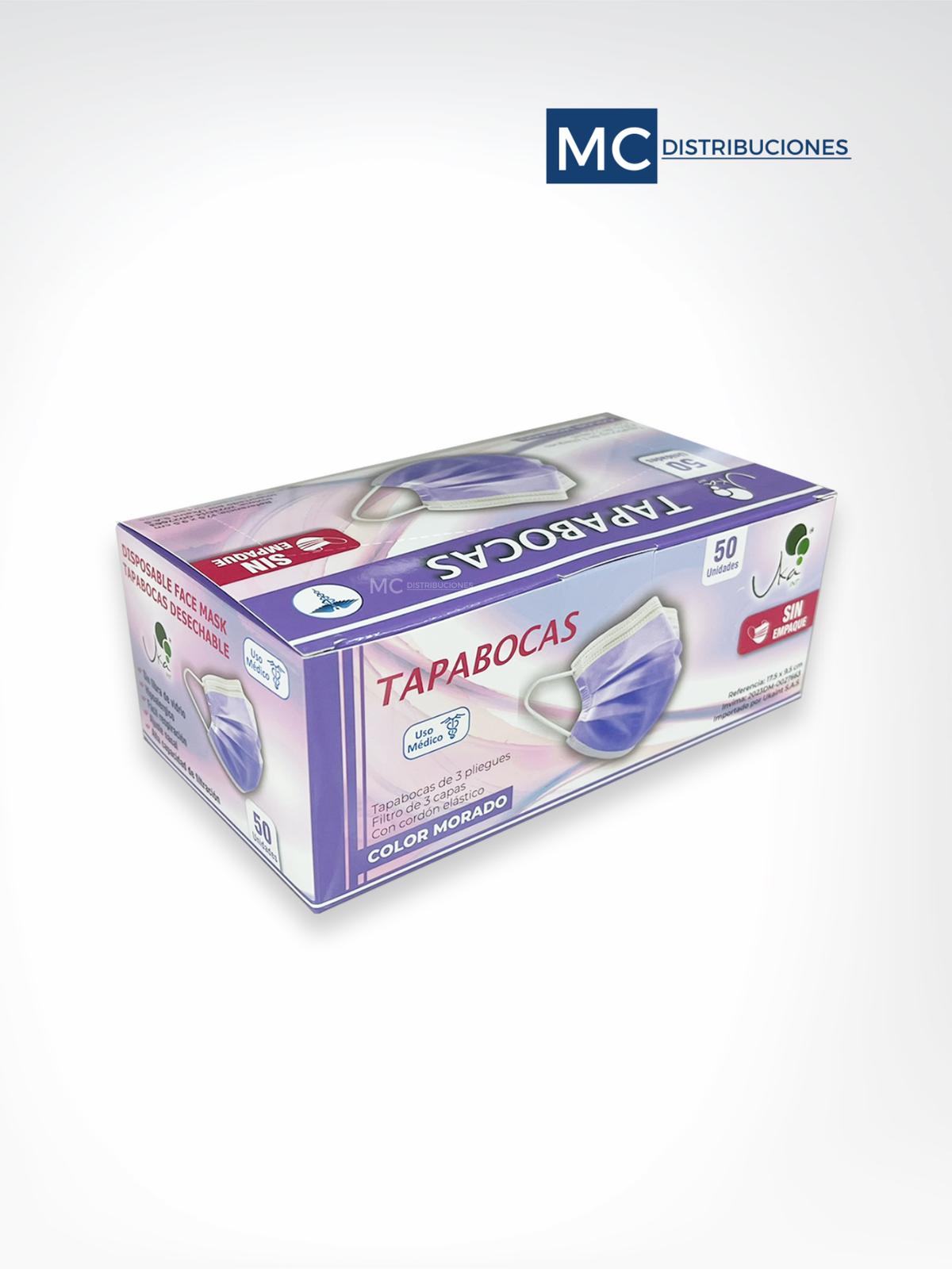 Tapabocas Mascarilla Termosellado Caja x 50 unidades