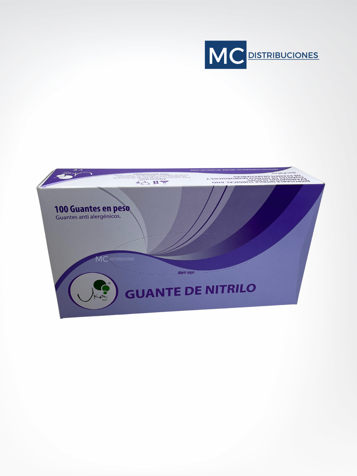 Guantes De Nitrilo Lila Caja x100 Unds