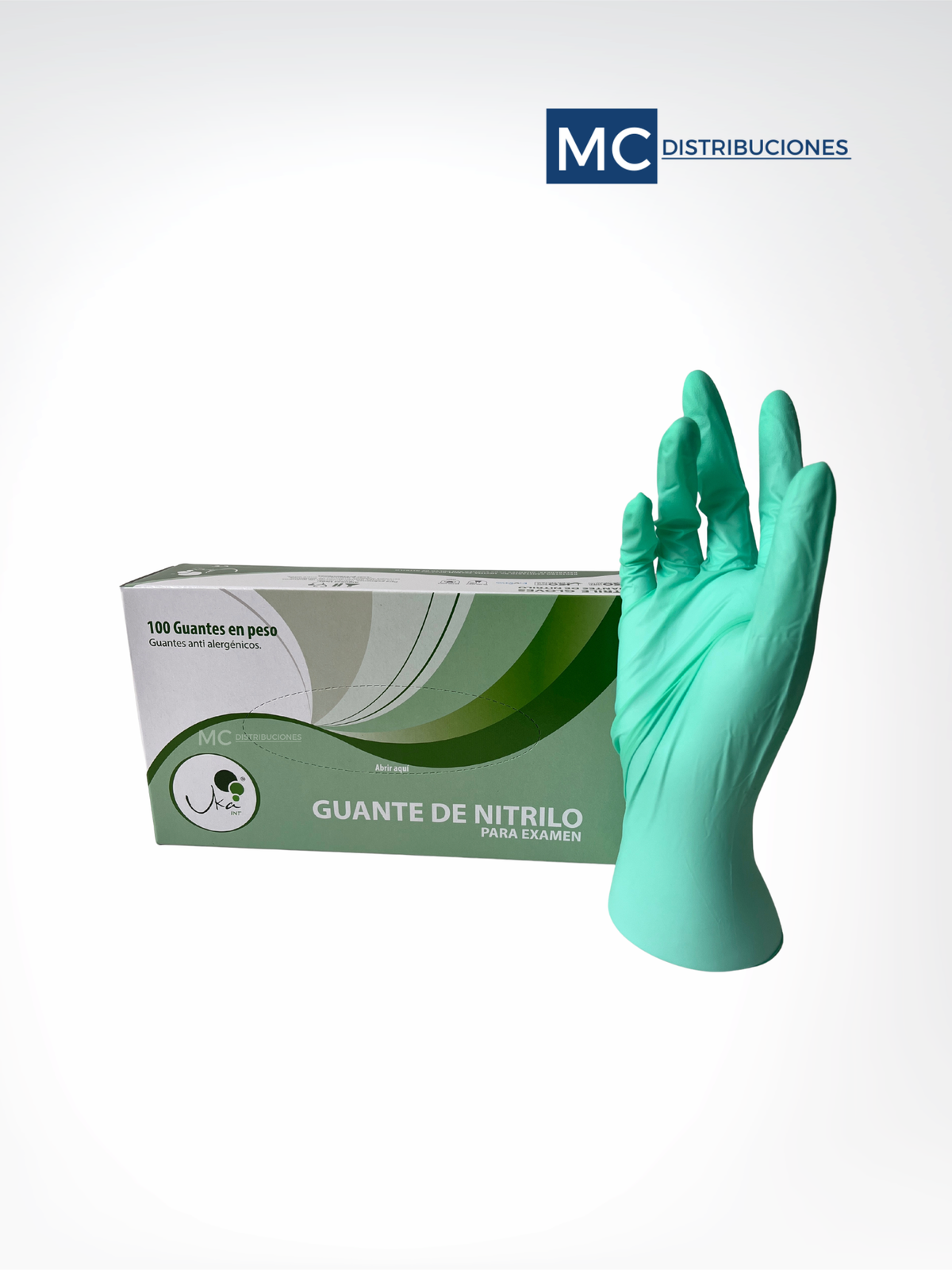 Guantes de Nitrilo Verde Manzana