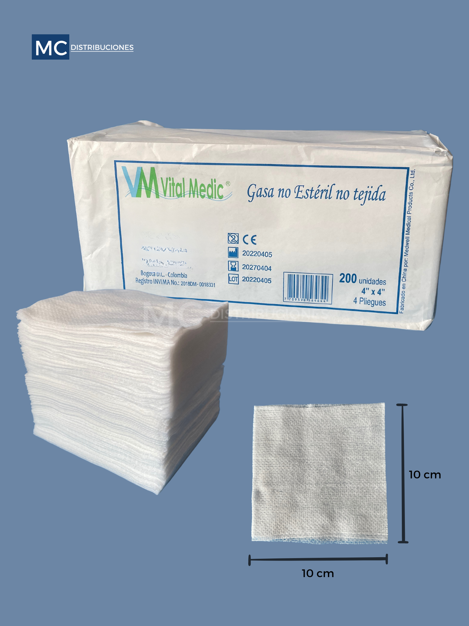 Gasa x200 No Tejida no estéril