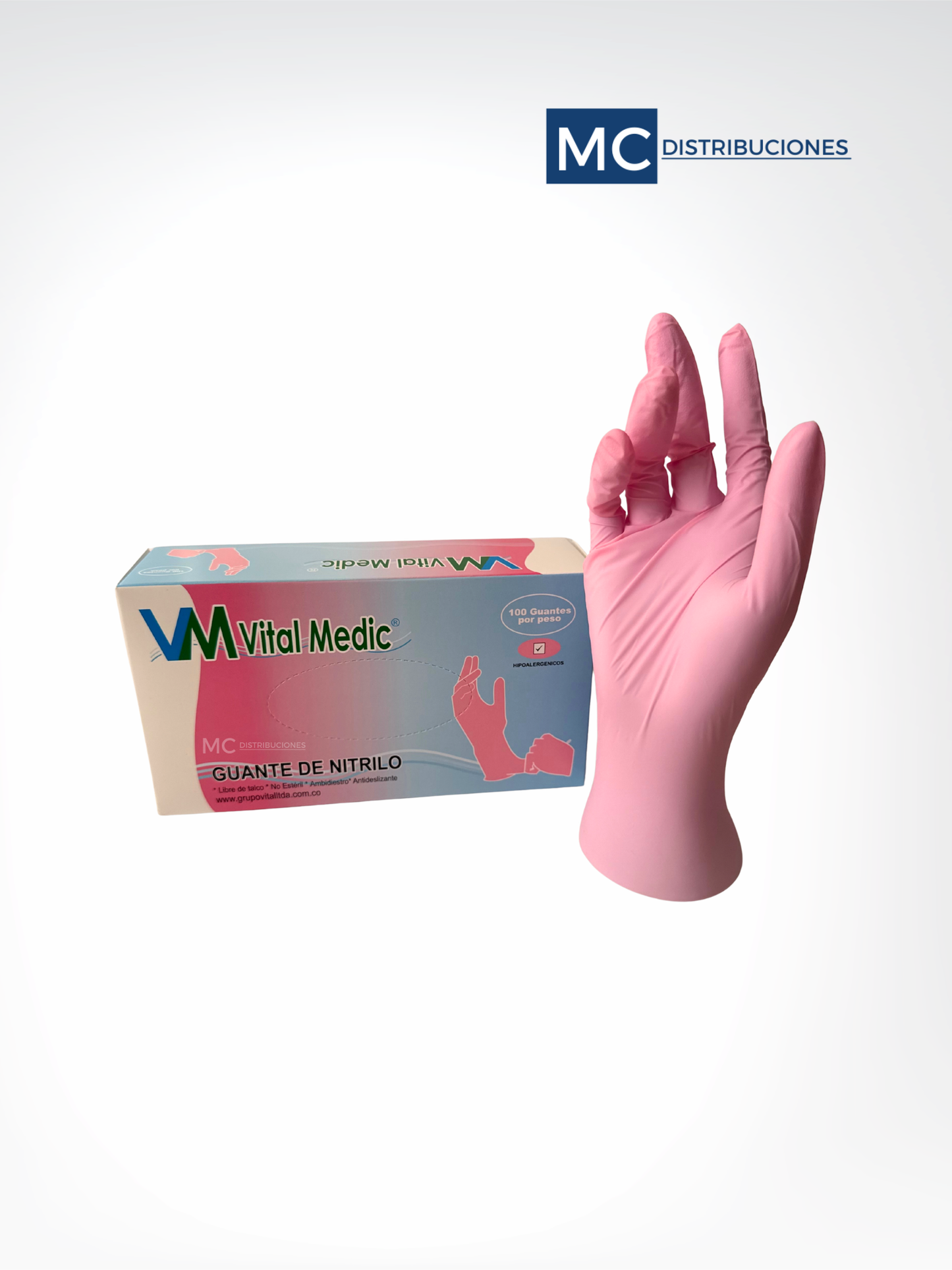 Guantes de Nitrilo Vital Medic Colores