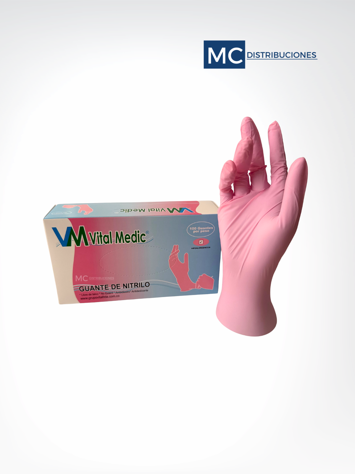 Guantes de Nitrilo Vital Medic Colores