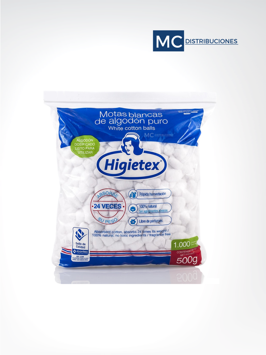 Algodón Torunda x 500G Higietex